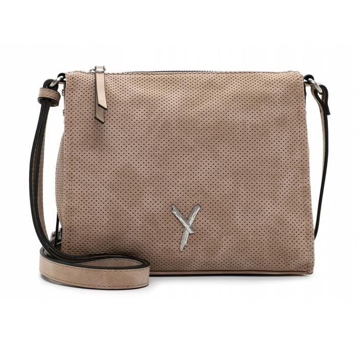 Sac à épaule En Simili Fourrure Beige SURI FREY - Bandoulière Réglable Amovible - Dimensions 33x30x11,5 Cm