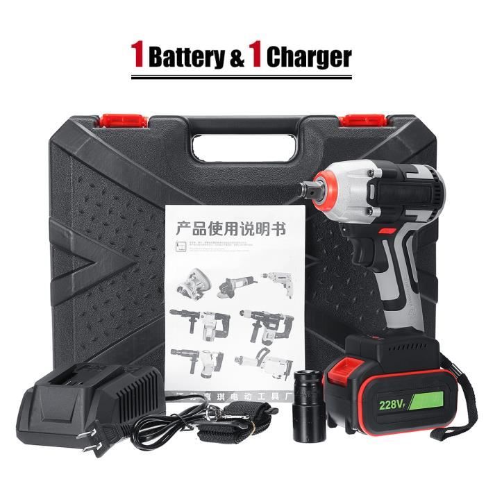 Clé à Chocs Sans Fil Brushless 650 Nm 1/2" Avec Batterie 4000mAh - Boulonneuse Électrique Puissante
