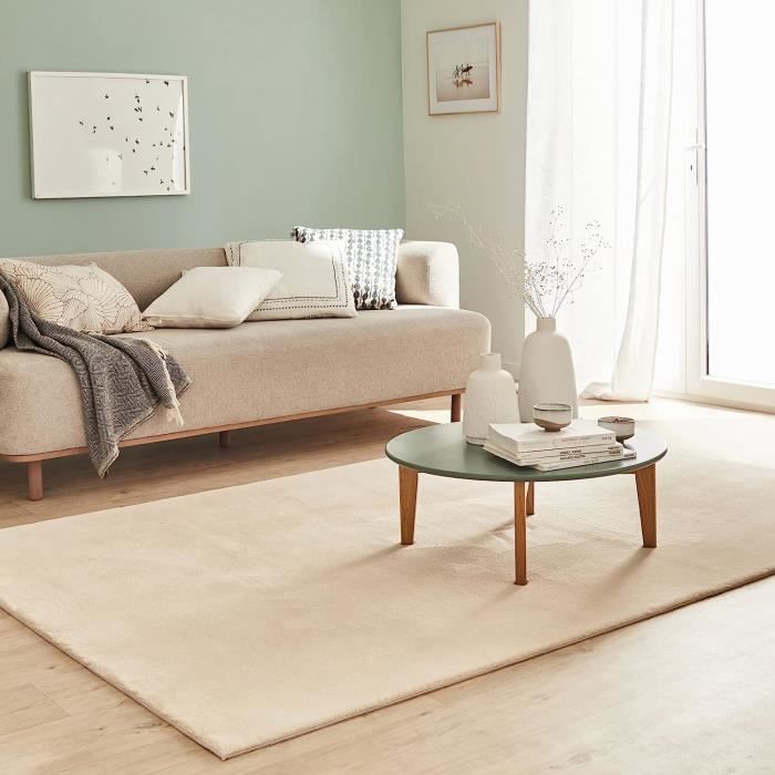 Tapis Doux Moelleux 80x120cm Gris - Fourrure Lisse Antidérapant Pour Salon Et Chambre Enfant
