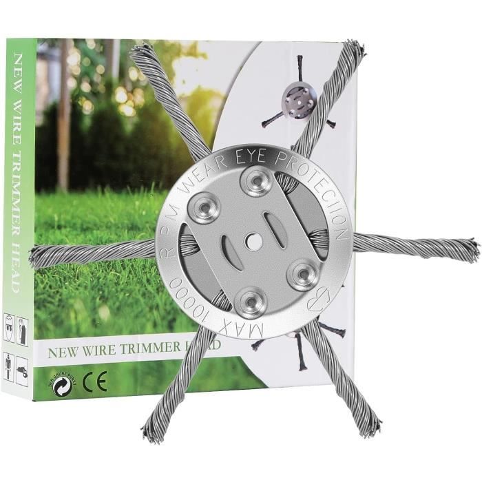 1 Tête De Coupe-herbe En Fil D'acier, Tête De Rechange Pour Coupe-bordures, Tête De Coupe-herbe