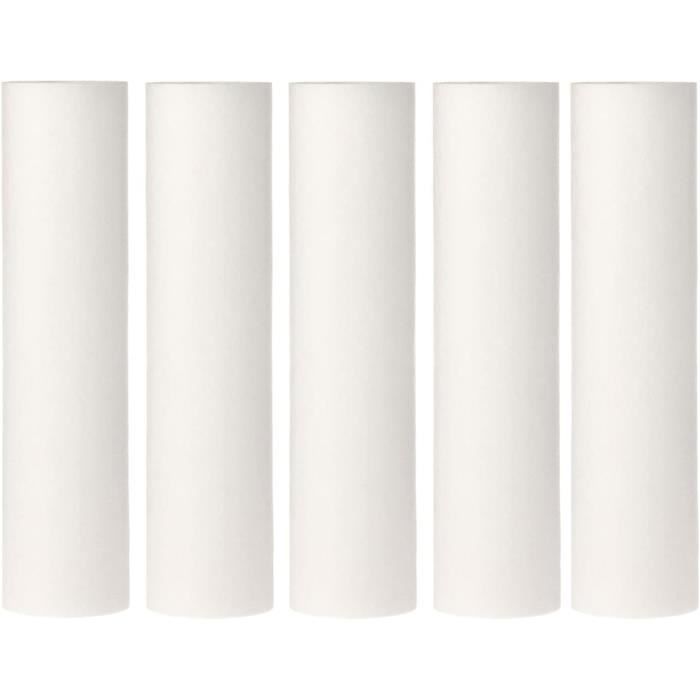 6 Filtres à Eau Polypropylène 10 Pouces 1 Micron - Pour Osmose Inverse, Purificateur - Lot Économique
