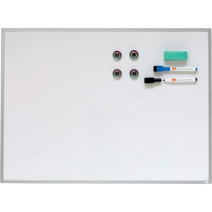Tableau Blanc Magnétique Nobo 58.5x43 Cm - Effaçable à Sec Avec Cadre Aluminium Et Accessoires