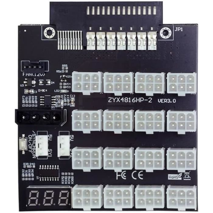Cablecc 14 10 Pin Flex Slot Server Power Board auf 16 x 6 Pin Power Supply Board für CHIA ETH BTC Mining Miner Cablecc 14 10 Pin Flex Slot Server Power Board auf 16 x 6 Pin Power Supply Board für CHIA ETH BTC Mining Miner