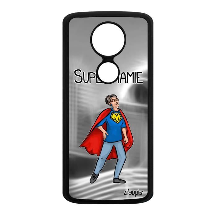 Coque Moto E5 Plus Silicone Super Mamie Heros Bande Dessinee Mamy Humoristique Bebe Humour Dessin Comics Mobile Gris Motorola Cdiscount Telephonie