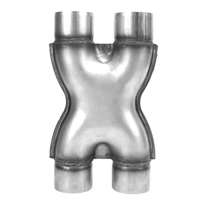 Dioche Tuyau D'échappement Échappement X-Pipe Dual Inlet/Outlet 2.5in