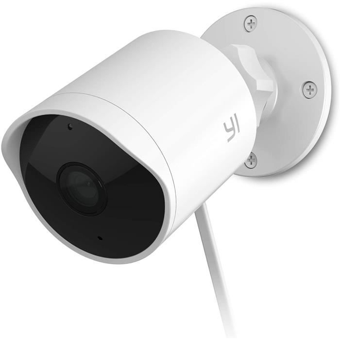 YI Caméra de Surveillance WiFi Étanche IP65, HD 1080p Extérieure Caméra Sécurité AI Détection de Personnes, détection de Mouvement,