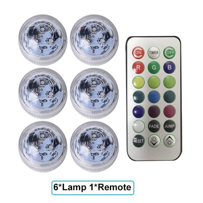 Lampe LED Subaquatique Rechargeable Pour Piscine - Multicolore Télécommande Aimants IP68