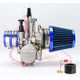 24mm BLUE -carburateur PWK avec adaptateur de filtre à Air, 21 24 26 28 30 32 34mm pour ATV, Dirt Bike, GO KART-1