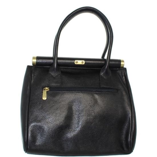 Sac hexagona cuir noir deals