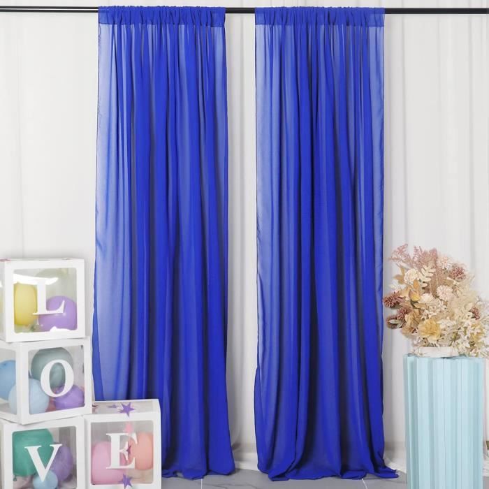 6m×3m sans Rides Rideaux sur Fond Pêche pour la Fête de Mariage 4 Panneaux de Polyester Pêche de