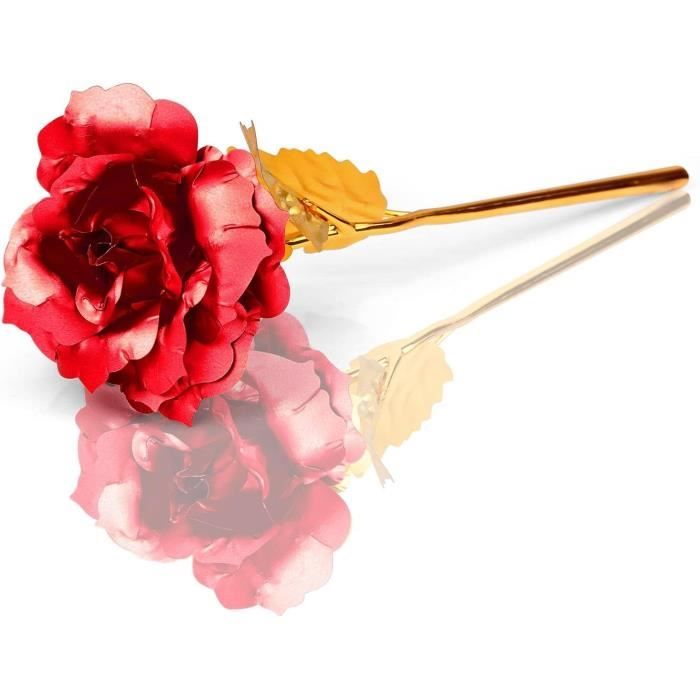Rose Avec Base En Forme De Coeur, Fleur Rose Eternelle Pour Elle Maman ...