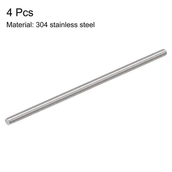 Lot De 2 Tiges Filetées M5 X 200mm En Acier Inoxydable 304 - Filetage Complet - Droite - Marque Uxcell