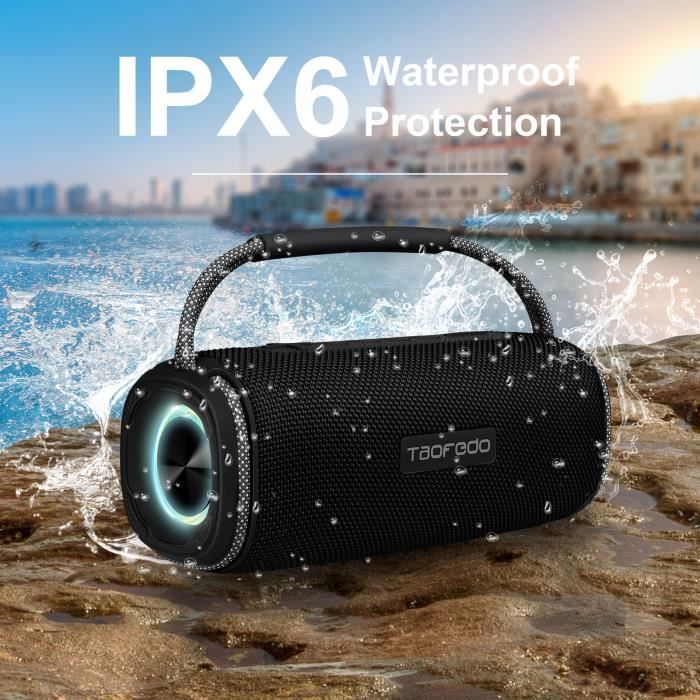 Enceinte Bluetooth Portable, Enceinte Bluetooth Waterproof IPX6