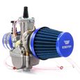 24mm BLUE -carburateur PWK avec adaptateur de filtre à Air, 21 24 26 28 30 32 34mm pour ATV, Dirt Bike, GO KART-2