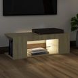 Meuble de rangement & Meuble bas TV & Table de Salon avec lumières LED Chêne Sonoma 90x39x30 cm - Qualité luxe©-2