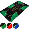 Tapis de Poker XXL - MAXSTORE - Dimensions 160x80 cm - Vert/Noir - Sac de transport inclus-2