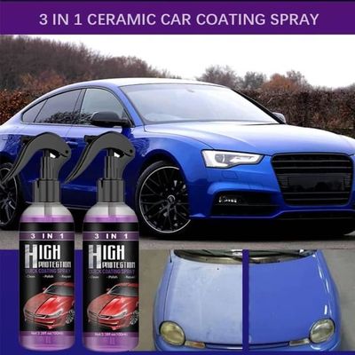 Spray Revêtement Céramique 3 En 1 Pour Voiture - Brillance Et Protection Longue Durée - 100ml X2