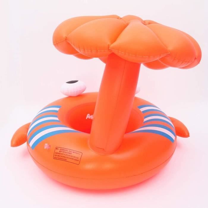 Bouée Bébé gonflable avec parasol Anneau de Natation pour bébé Bébé