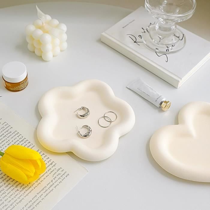 Plateau à Bijoux En Céramique Forme Main – Rangement élégant Pour Bagues, Boucles D’oreilles, Bracelets (or Rose) - 8