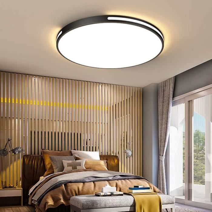 Plafonnier rond LED en fer style simple moderne pour chambre à coucher salon