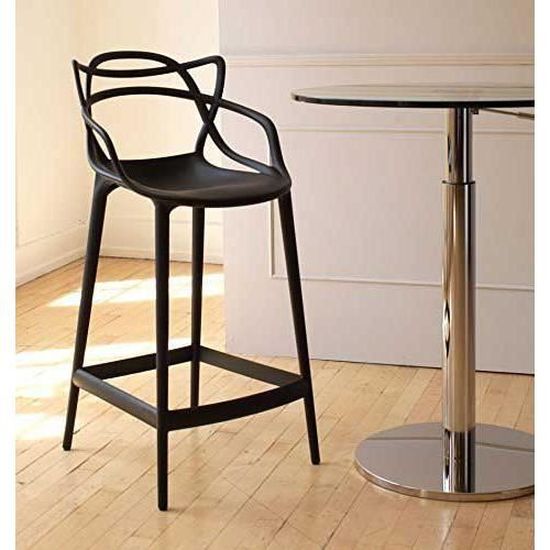 Tabouret De Bar Stool Noir Master Chaise Haute Cuisine Achat Vente Tabouret Cdiscount
