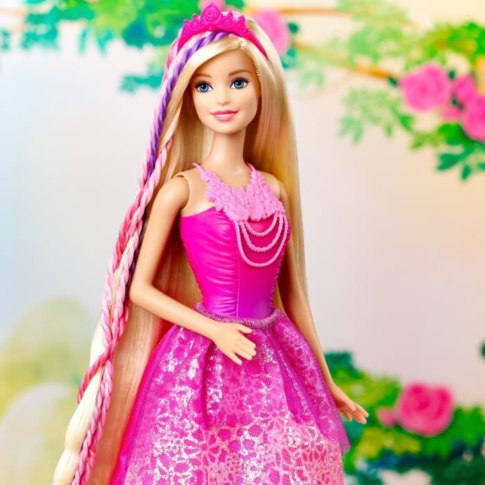 2PCS Barbie poupée Princesse Tresses Magiques aux longs cheveux, Habiller  jupe et accessoires, jouet pour enfant Cadeau de noel - Cdiscount Jeux -  Jouets