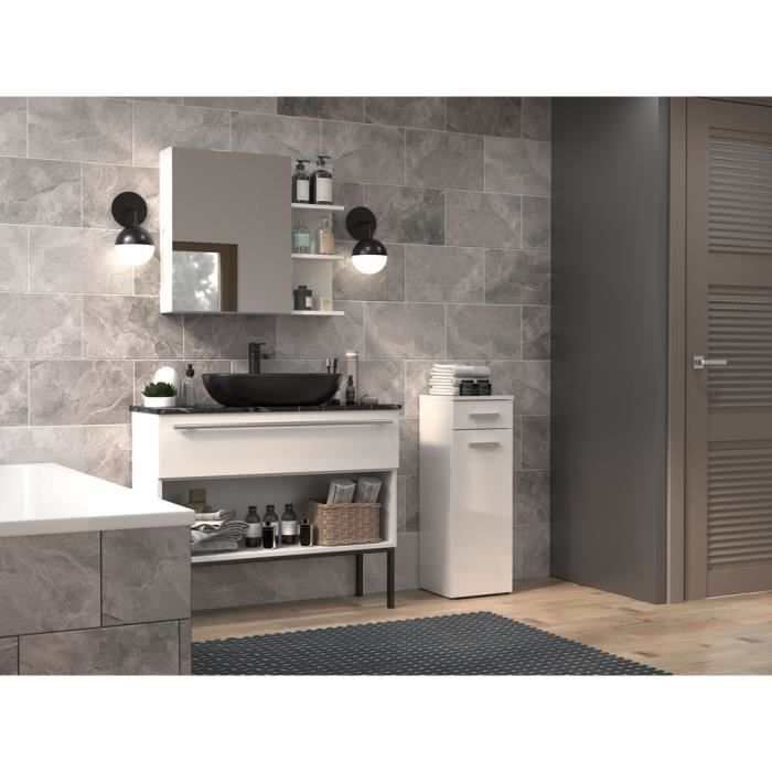 MEUBLE DE SALLE de Bain en Bois Placard de Rangement Salon Cuisine