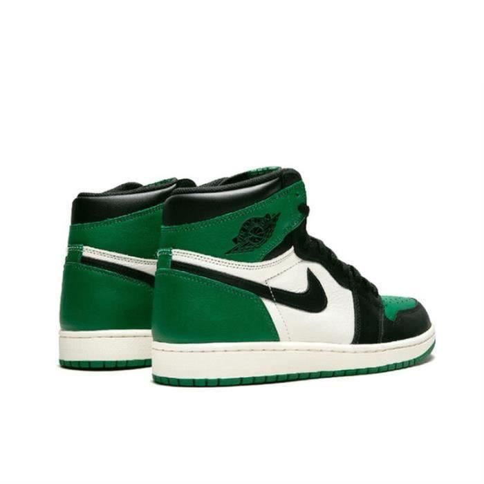 Air Jordan 1 Retro High Vert Noir Vert noir - Cdiscount Chaussures