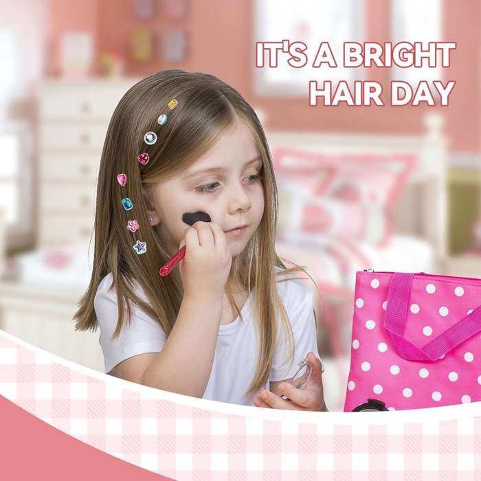 Machine à Tresser Cheveux Fille Avec Strass - Kit Perles Diamants, Coiffure Créative, Cadeau 5-12 Ans - 12