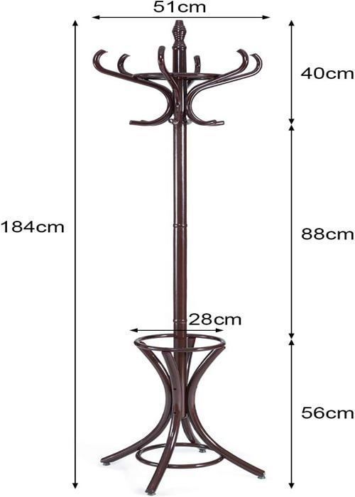 Porte-manteau sur pied vintage de style Thonet en bois courbé
