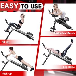 BONVORK Appareil Abdominaux Extra Large – Pliable, Inclinaison Réglable, Adapté Aux Grandes Tailles (jusqu'à 180 Cm)