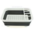 Accessoires de cuisine,Égouttoir à vaisselle pliable-égouttoir à vaisselle-crépine caravane tasses assiettes - Type Black-0