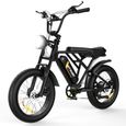 Vélo électrique HITWAY 20" - E-Bike 7 vitesses - Batterie amovible 48V,18Ah - Autonomie 55KM-80KM - Noir-0