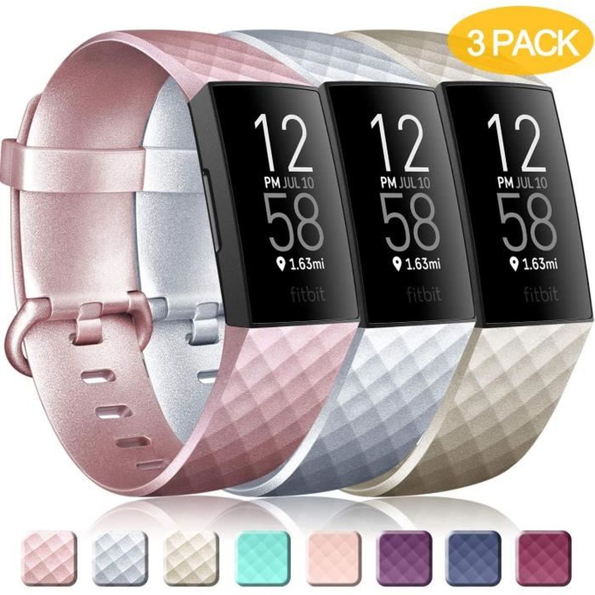 Bracelet rechange fitbit charge 3
