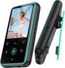 AGPTEK 64Go Lecteur MP3 Bluetooth 5.3 avec Clip, 1,8 Pouces Lecteur Musique Sport HiFi avec Radio FM/Podomètre/Enregistreur - Bleu