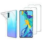 NOVAGO Coque et films de protection - Huawei - P30 - Coque souple anti-choc - 2 films en verre trempé - Résistant