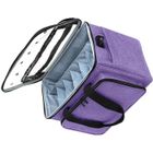 RUNFON Sac à tricoter Tote de stockage au fil avec diviseur intérieur pour crochets Aiguilles à tricoter pour violet