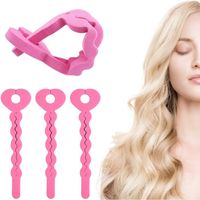 AIPAIDE 18pcs Bigoudis Mousse Flexible Rouleaux de Cheveux de Sommeil pour DIY Cheveux Style Outils pour Femmes et Filles, Rose