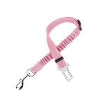 Ceinture de sécurité de voiture corde de chien élastique rétractable corde de sécurité réfléchissante corde de traction(Rose)