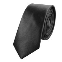 Attora - Cravate Slim. Noir uni. Attora.