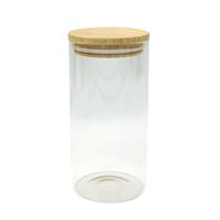 Boîte de conservation en verre 1,5L avec couvercle en Bambou Fackelmann Eco Friendly ref. 684281