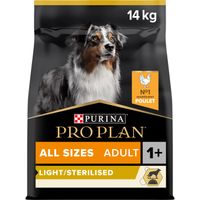 PRO PLAN All Sizes Adult Light / Sterilised Riche en Poulet - 14KG - Croquettes pour chiens adultes