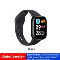 Xiaomi-Redmi Watch 3 Active Global Version Smartwatch,1.83 en effet,écran LCD,appel téléphonique Bluetooth- Global Version Black