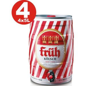 BIERE 4 x fûts Früh Kölsch 5 L  4,8 % Vol. bière