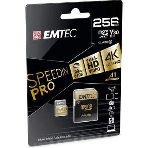CARTE MÉMOIRE Carte microSD UHS-I U3 V30 A1 - 256 GB, 256 Go - E