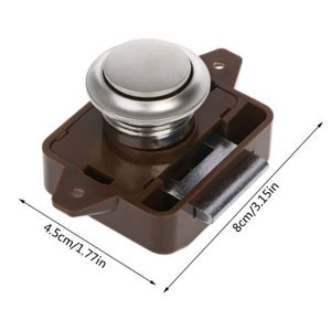 Bouton poussoir Armoire Loquet Serrure d'armoire pour camping-car/bateau 