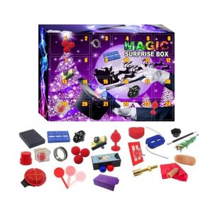 Calendrier de l'Avent pour enfants, kit d'accessoires de tours de magie, 24 pièces de magie de Noël, boîte aveugle de jouets, accessoires de tours de | Leroy Merlin