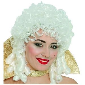 Mesdames Marie Antoinette blanc perruque français robe fantaisie fille blonde serré cheveux bouclés