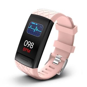 BRACELET D'ACTIVITÉ Montre connectée,V3E Smartband tension artérielle Bracelet intelligent moniteur de fréquence cardiaque PPG - Type Smartband Pink