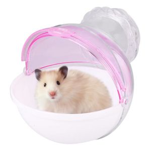 MAISON DE TOILETTE Drfeify salle de bains hamster externe Maison de toilette externe de salle de bains de cage d'animal familier de petit animal de
